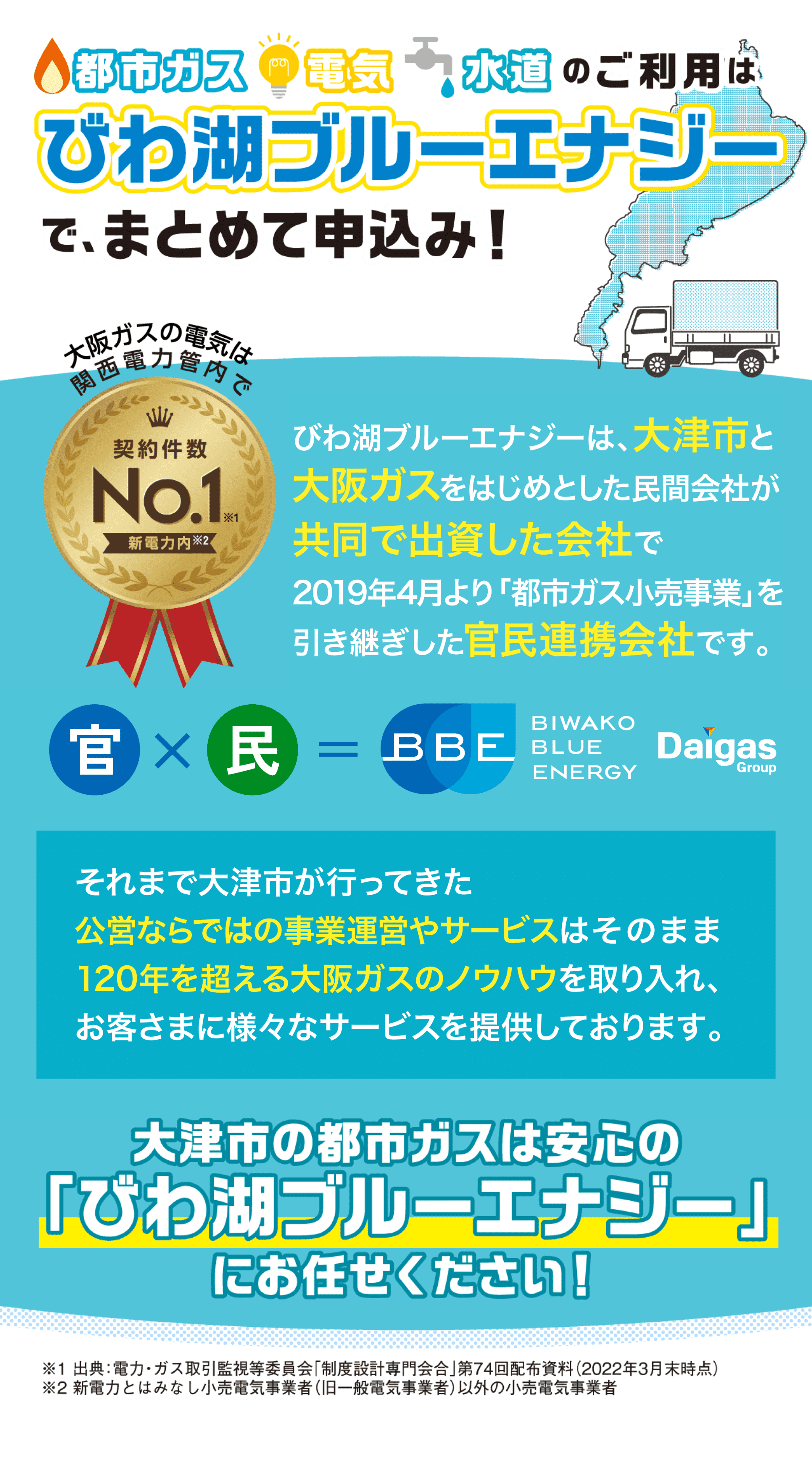 大津市へお引越しの皆様へ　都市ガス・電気・水道のご利用はびわ湖ブルーエナジーでまとめてお申し込みください。簡単・便利にまとめてお申し込み！