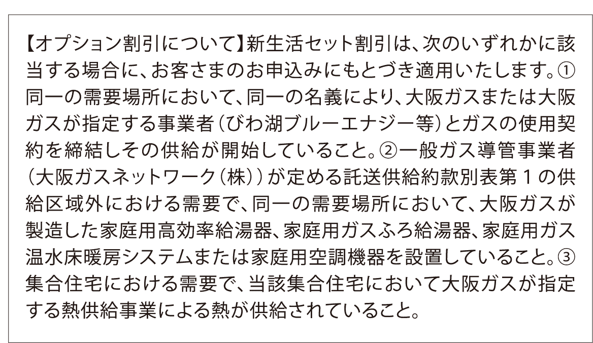 オプション割引の詳細